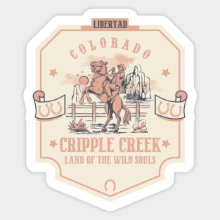 Cripple Creek Colorado wild west town Sticker